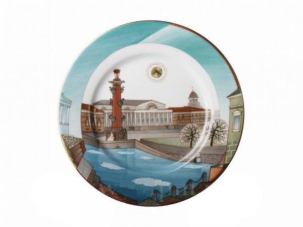 Подарочный набор тарелка декоративная 270 мм форма Европейская-2 рисунок Весенний Петербург