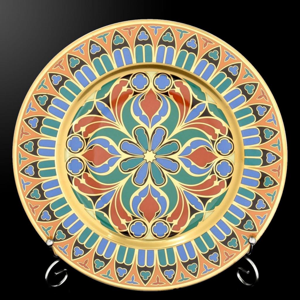 Подарочный набор тарелка декоративная 265 мм форма Mazarin рисунок Готическая №10
