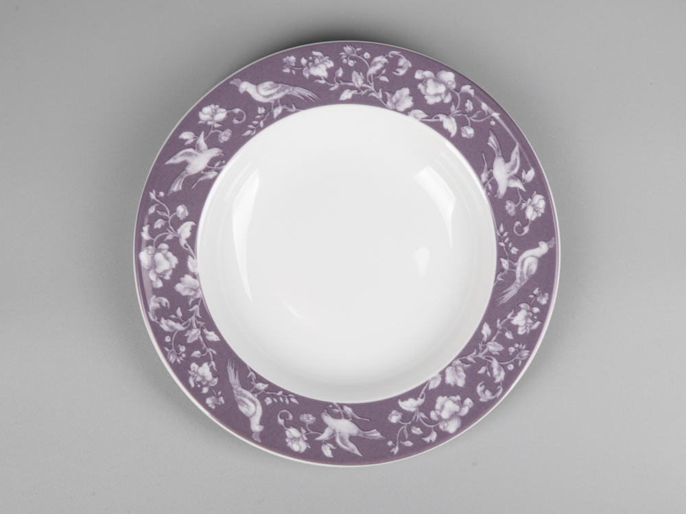 Тарелка глубокая 225 мм форма Европейская-2 рисунок Monplaisir Violet