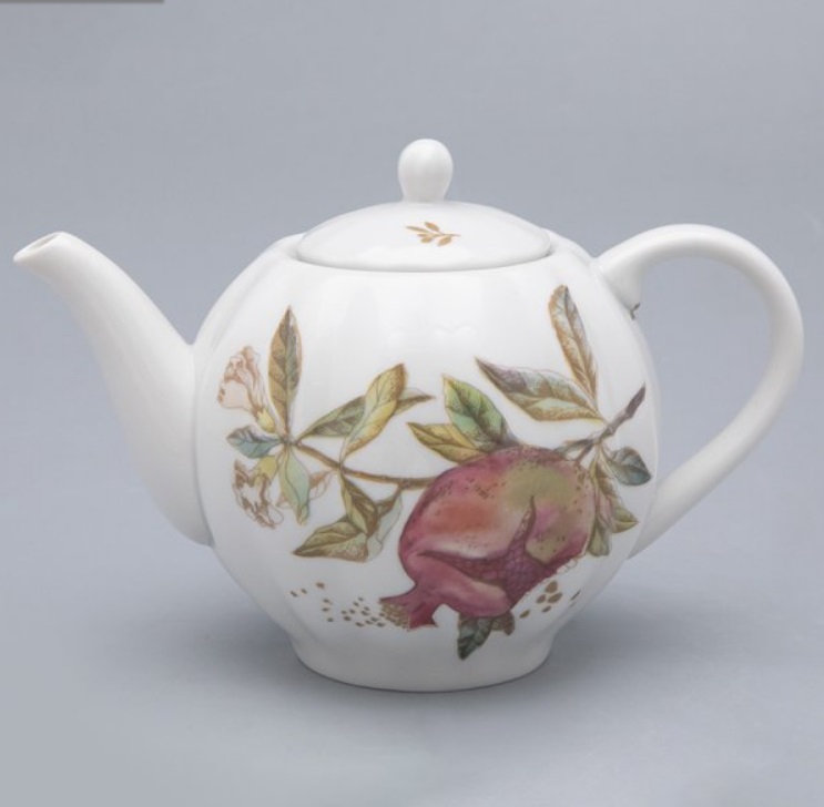 Чайник заварочный форма Тюльпан рисунок Гранаты