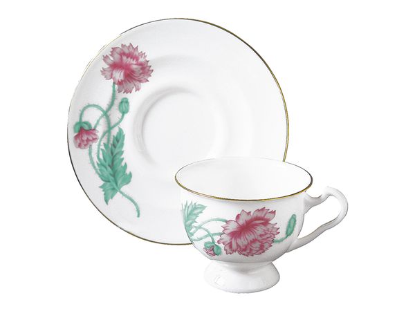 Чашка с блюдцем чайная форма Айседора рисунок Олимпия