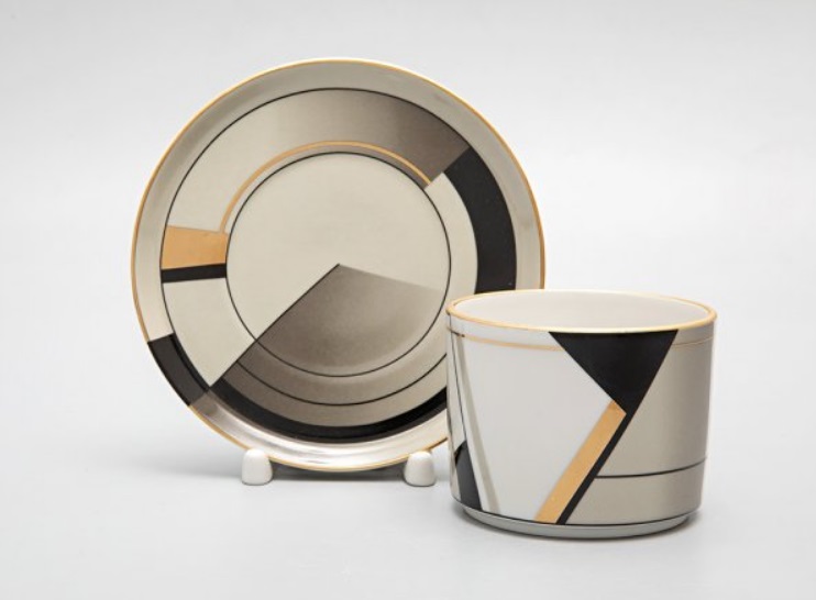 Чашка с блюдцем чайная форма Баланс рисунок Проект 3