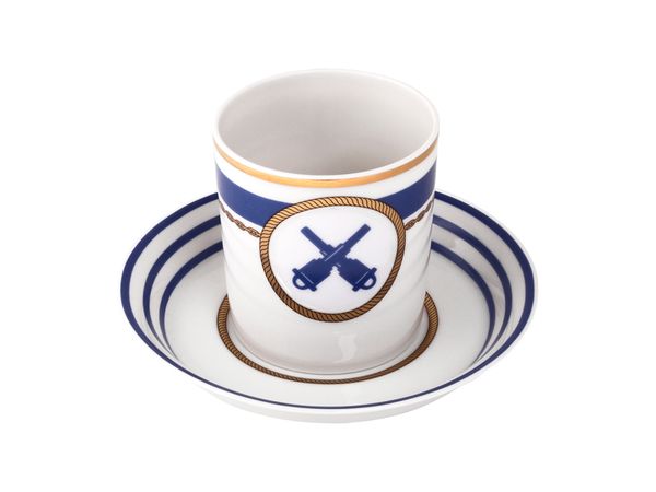 Чашка с блюдцем чайная форма Гербовая рисунок Кают-компания № 6