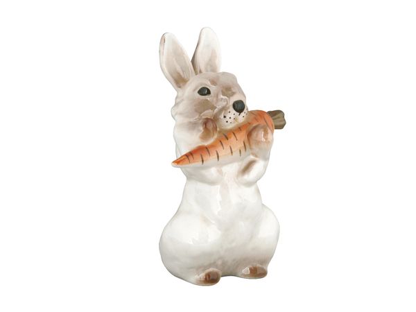 Скульптура Заяц с морковкой №1