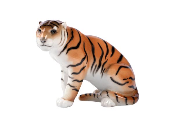 Скульптура Тигр сидящий Тайга 