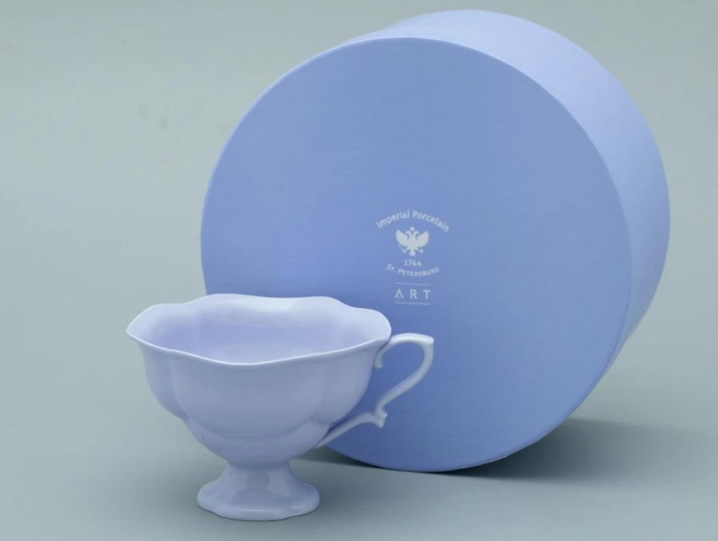 Подарочный набор чашка чайная форма Наташа рисунок Моноколор Лавандовый 