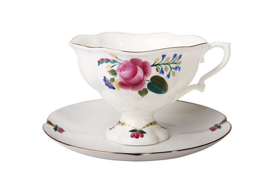 Чашка с блюдцем чайная форма Наташа рисунок Невеста
