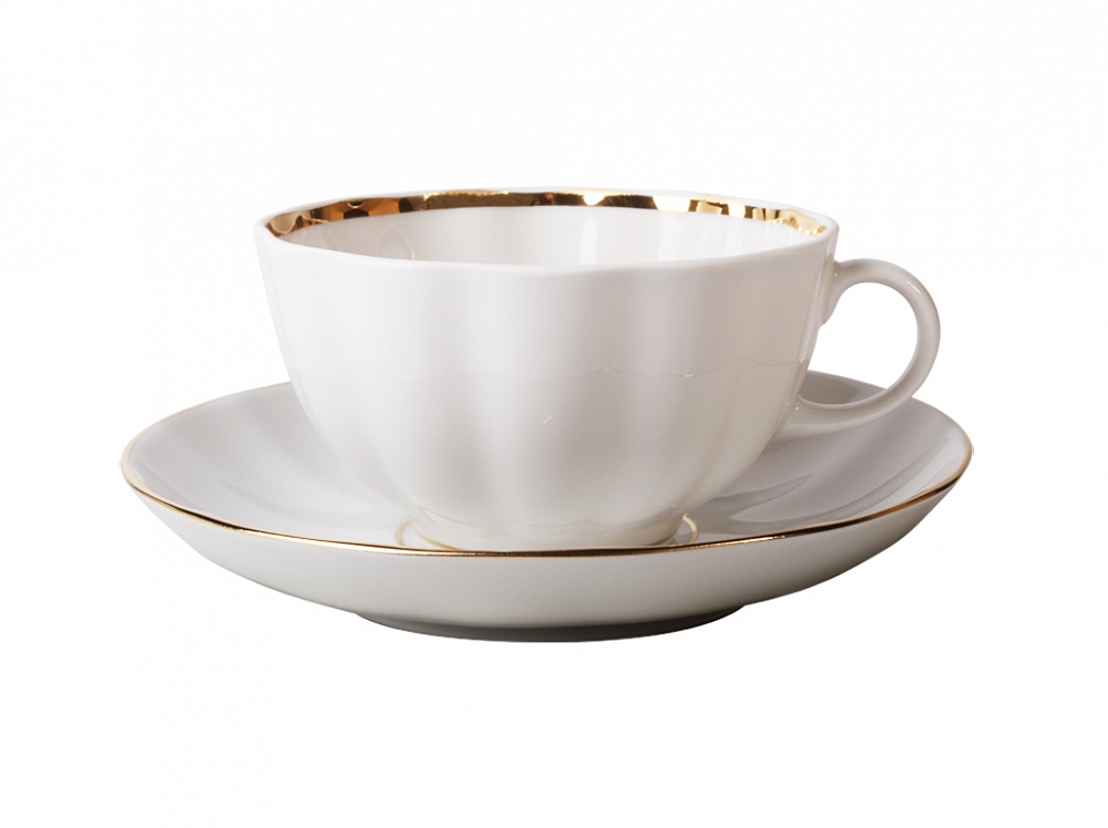 Чашка с блюдцем чайная форма Тюльпан рисунок Белоснежка