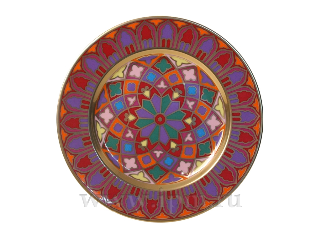 Подарочный набор тарелка декоративная 265 мм форма Mazarin рисунок Готическая №8