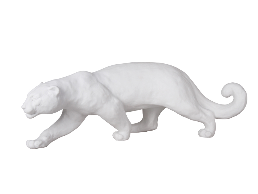 Скульптура Амурский леопард (белый бисквит)