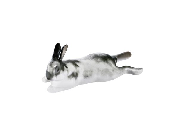 Скульптура Кролик Лежебока Серый