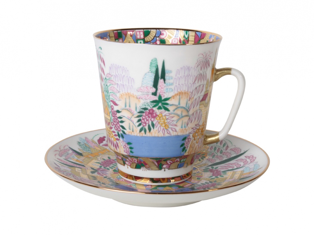 Чашка с блюдцем кофейная форма Майская рисунок Весна