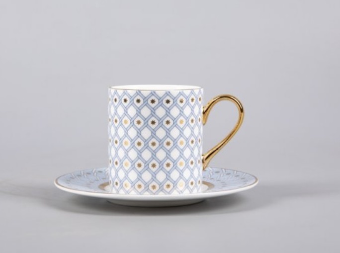 Чашка с блюдцем кофейная форма Идиллия рисунок Азур №1