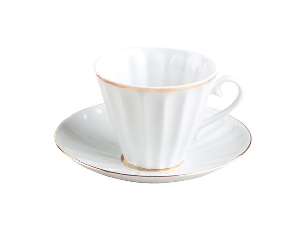 Чашка с блюдцем чайная форма Лучистая рисунок Белоснежка