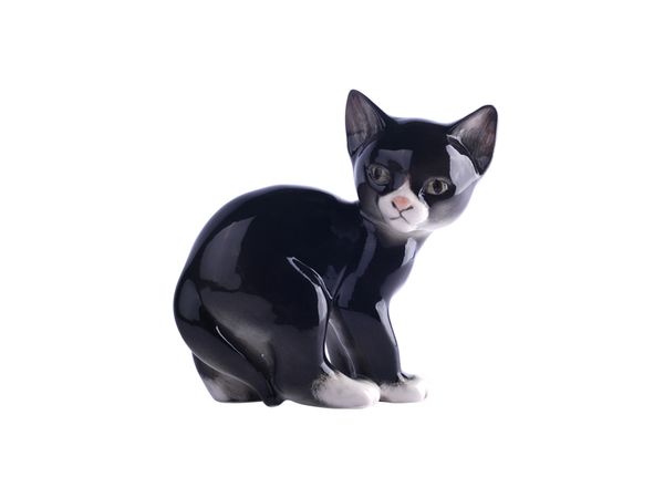 Скульптура Кошка Черная