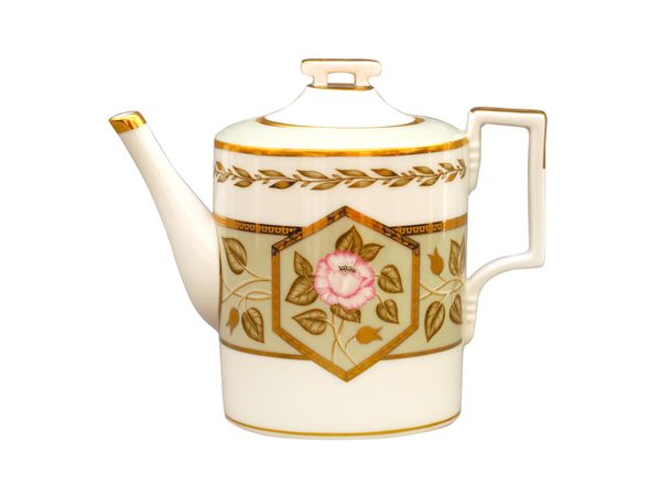 Чайник заварочный форма Гербовая рисунок Нефритовый фон