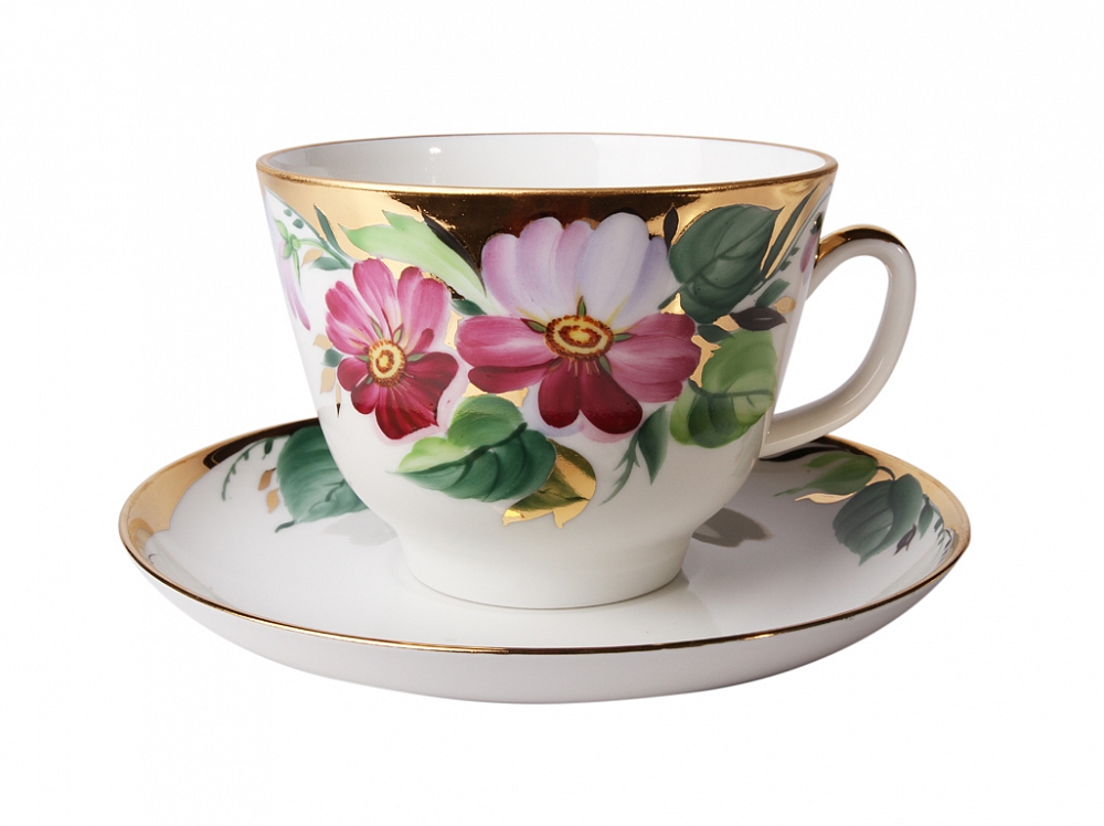 Чашка с блюдцем чайная форма Подарочная рисунок Надежда