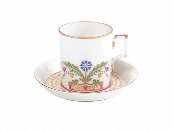 Чашка с блюдцем чайная форма Гербовая рисунок Замоскворечье