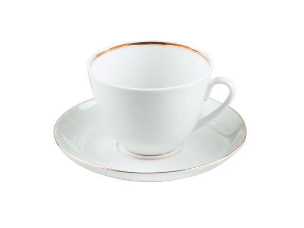 Чашка с блюдцем чайная форма Весенняя рисунок Белоснежка