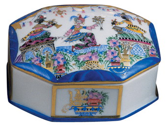 Туалетная коробочка форма Граненая рисунок Восточный танец  