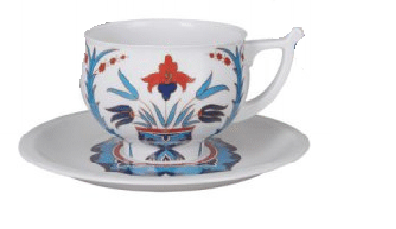 Чашка с блюдцем чайная форма Кострома рисунок Гюзеллик