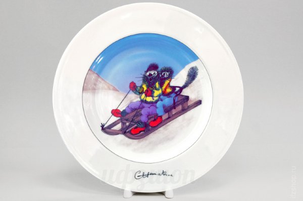 Подарочный набор тарелка декоративная 265 мм форма Mazarin рисунок Как быстро мы летим
