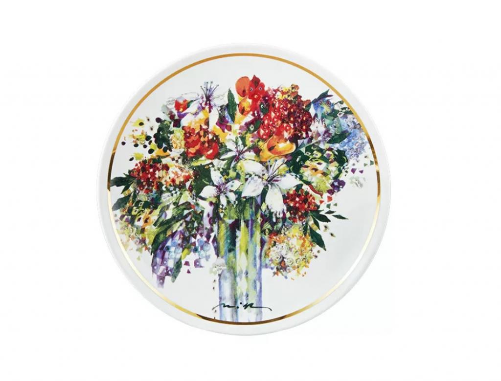 Тарелка декоративная 195 мм форма Эллипс рисунок Весенний букет/Spring Bouquet