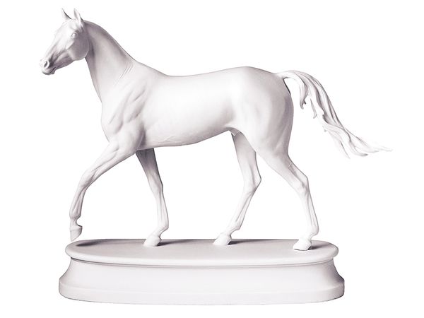 Скульптура "Конь Ахалтекинский" Белый