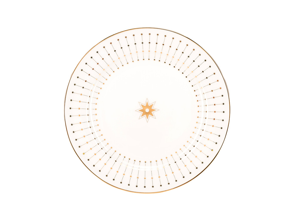 Тарелка плоская 200 мм форма Стандартная-2 рисунок Азур золотой